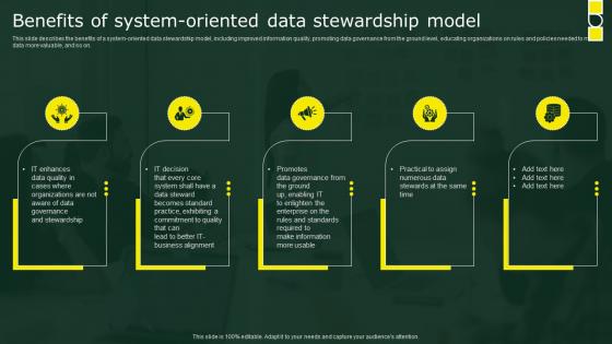 Benefits Of System Oriented Data Stewardship Model Stewardship By Business Process Model