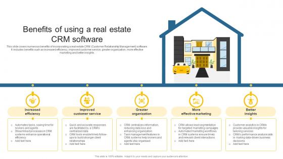 Benefits Of Using A Real Estate CRM Software Leveraging Effective CRM Tool In Real Estate Company