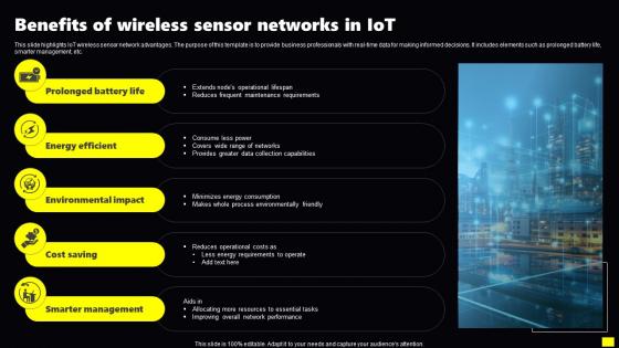 Benefits Of Wireless Sensor Networks In IoT