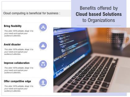 Benefits offered by cloud based solutions to organizations