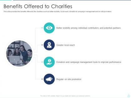 Benefits offered to charities charitable investment deck ppt introduction
