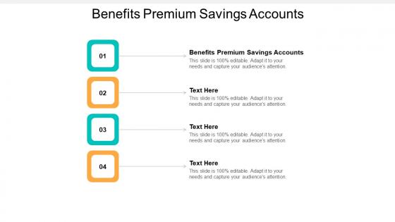 Benefits premium savings accounts ppt powerpoint presentation styles outline cpb