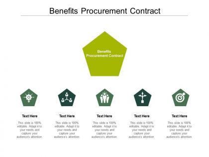 Benefits procurement contract ppt powerpoint presentation ideas model cpb