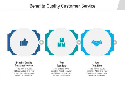 Benefits quality customer service ppt powerpoint presentation styles portfolio cpb