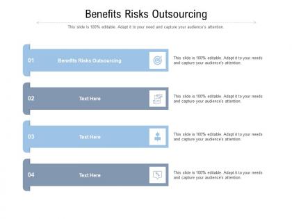 Benefits risks outsourcing ppt powerpoint presentation pictures vector cpb