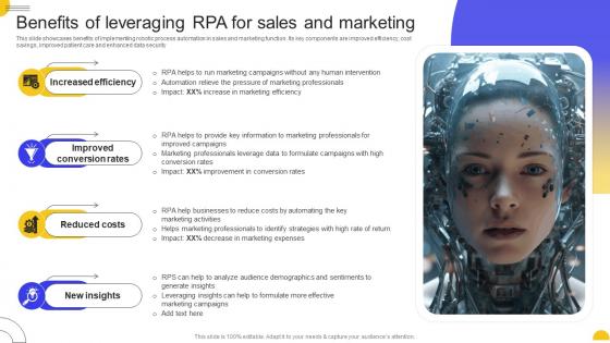 Benefits Rpa For Sales And Marketing Rpa For Business Transformation Key Use Cases And Applications AI SS