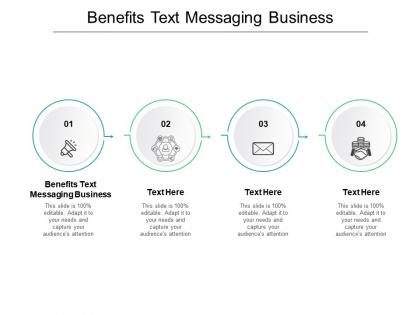 Benefits text messaging business ppt powerpoint presentation styles files cpb