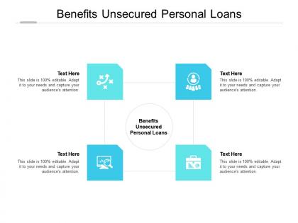Benefits unsecured personal loans ppt powerpoint presentation infographics example file cpb