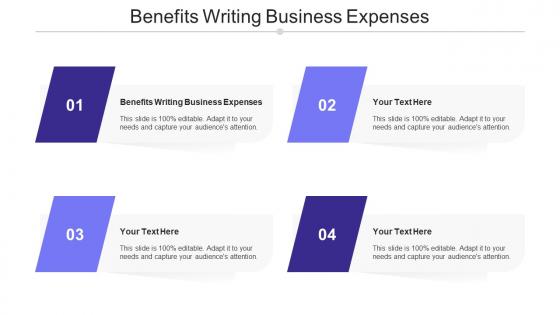 Benefits Writing Business Expenses Ppt Powerpoint Presentation Icon Aids Cpb