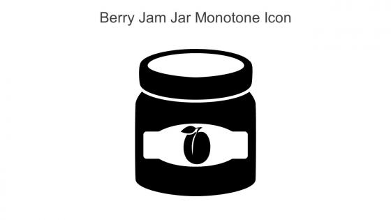 Berry Jam Jar Monotone Icon In Powerpoint Pptx Png And Editable Eps Format