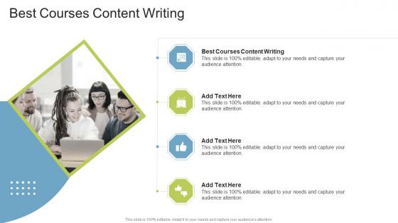 Best Courses Content Writing PowerPoint Presentation and Slides PPT ...