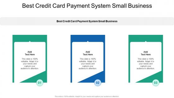 Best Credit Card Payment System Small Business In Powerpoint And Google Slides Cpb