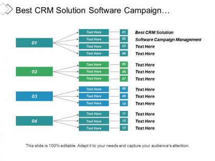 Best crm solution software campaign management sales ppt cpb