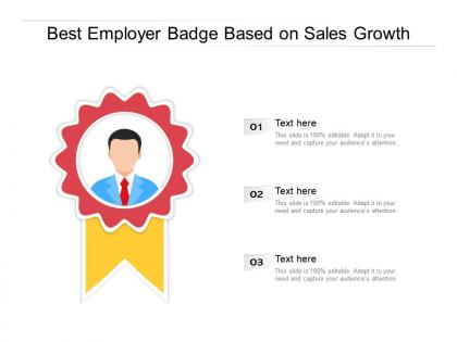 Best employer badge based on sales growth