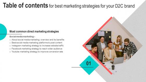 Best Marketing Strategies For Your D2C Brand Table Of Contents MKT SS V