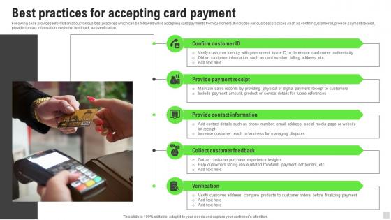 Best Practices For Accepting Card Payment Implementation Of Cashless Payment