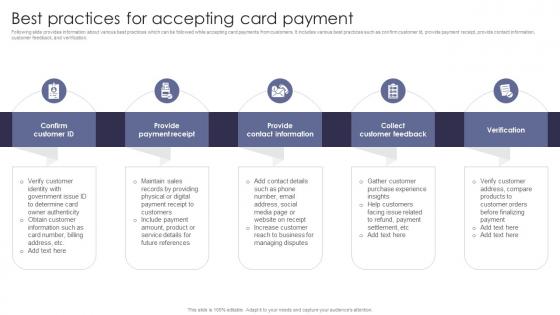 Best Practices For Accepting Comprehensive Guide Of Cashless Payment Methods