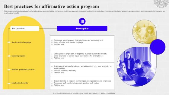 Best Practices For Affirmative Action Program
