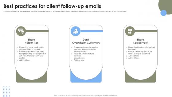 Best Practices For Client Follow Up Emails Strategies To Improve User Onboarding Journey