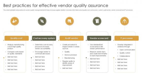Best Practices For Effective Vendor Quality Assurance