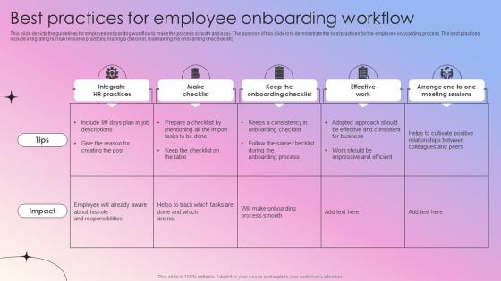 Best Practices For Employee Onboarding Workflow