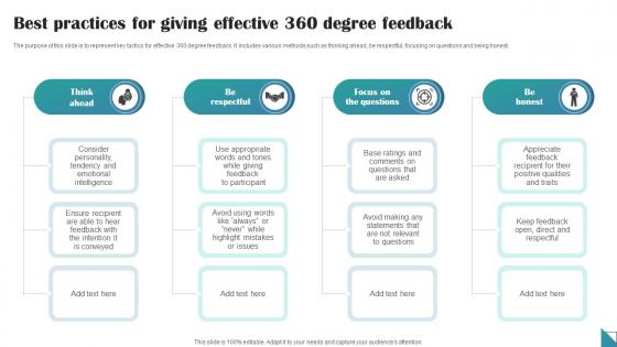 Best Practices For Giving Effective 360 Degree Feedback