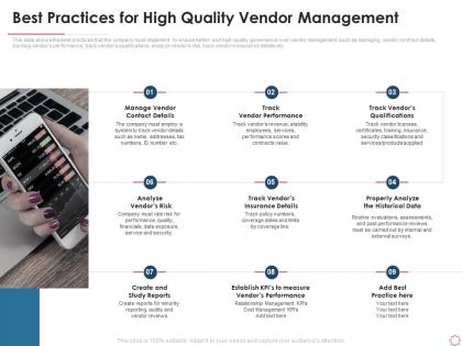 Best practices for high quality vendor management strategies increase procurement efficiency
