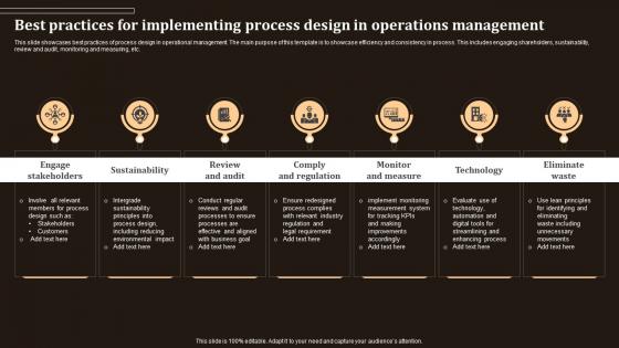 Best Practices For Implementing Process Design In Operations Management