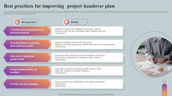 Best Practices For Improving Project Handover Plan