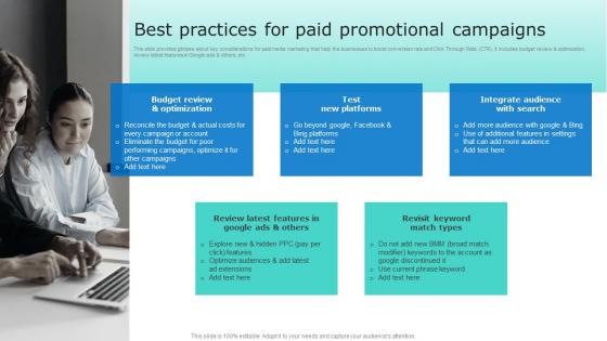 Best Practices For Paid Promotional Campaigns Driving Sales Revenue MKT SS V