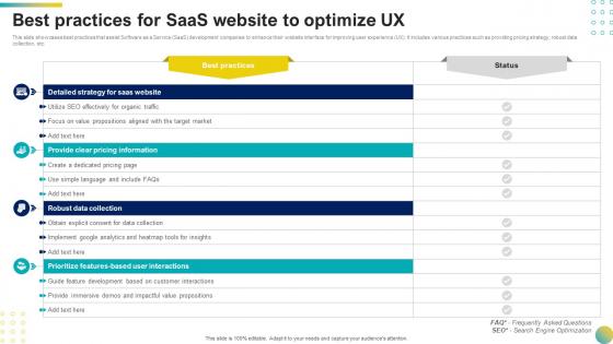 Best Practices For Saas Website To Optimize Ux