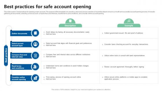 Best Practices For Safe Account Opening