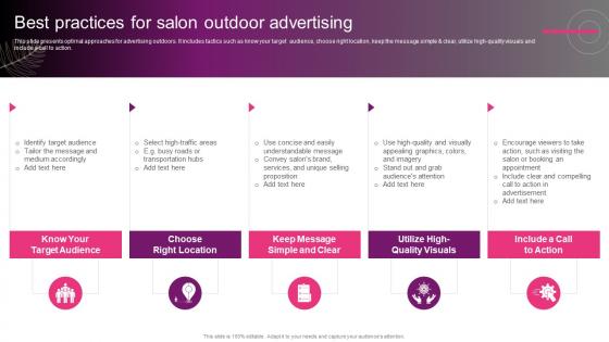 Best Practices For Salon Outdoor Advertising New Hair And Beauty Salon Marketing Strategy SS