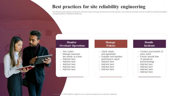 Best Practices For Site Reliability Engineering