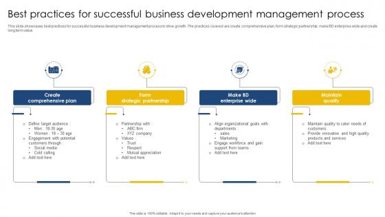 Best Practices For Successful Business Development Management Process