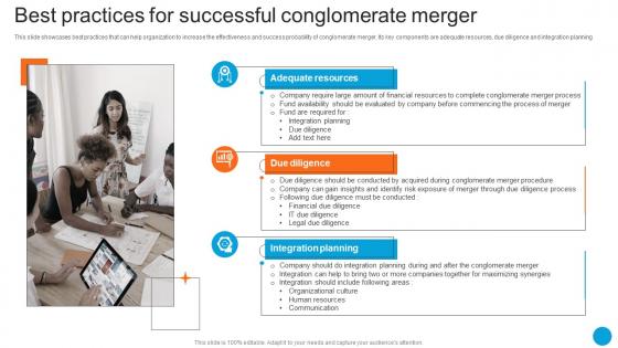 Best Practices For Successful Conglomerate Merger Product Diversification Strategy SS V