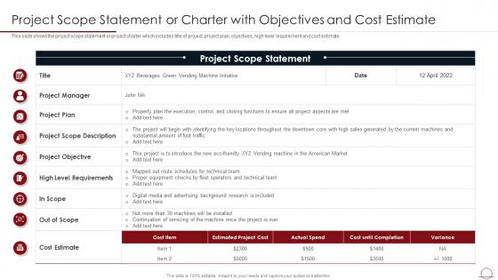 Best Practices For Successful Project Management Statement Or Charter With Objectives
