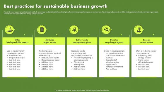 Best Practices For Sustainable Business Growth