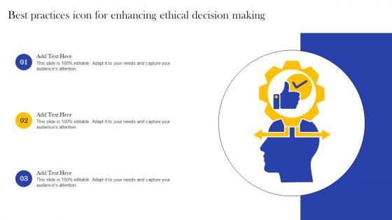 Best Practices Icon For Enhancing Ethical Decision Making