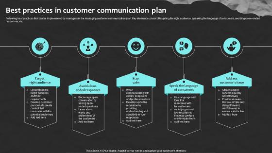 Best Practices In Customer Communication Plan