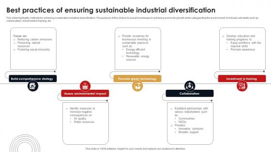 Best Practices Of Ensuring Sustainable Industrial Diversification