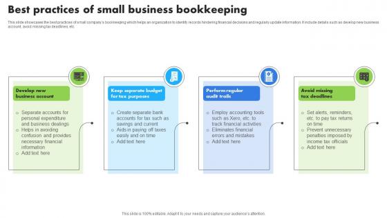 Best Practices Of Small Business Bookkeeping