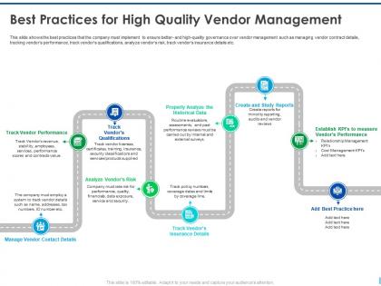 Best practices quality vendor management enhancing procurement efficiency status
