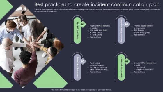 Best Practices To Create Incident Communication Plan