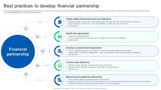 Best Practices To Develop Financial Partnership Formulating Strategy Partnership Strategy SS