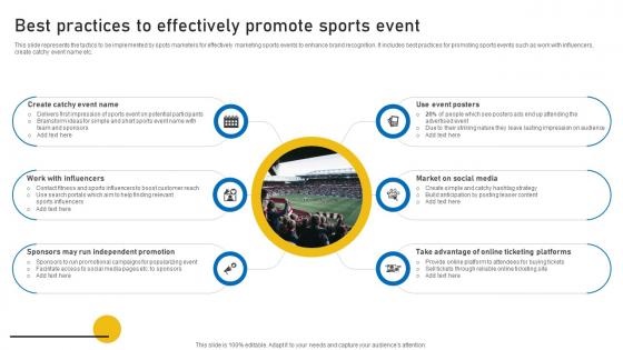Best Practices To Effectively Promote Sports Event Marketing Plan Strategy SS V