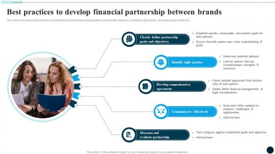 Best Practices To Financial Partnership Strategy Adoption For Market Expansion And Growth CRP DK SS