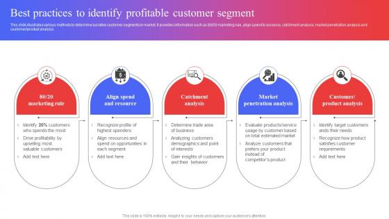 Best Practices To Identify Profitable Customer Segment Target Audience Analysis Guide To Develop MKT SS V