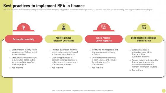 Best Practices To Implement RPA In Finance Investment Strategy For Long Strategy SS V