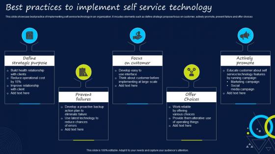 Best Practices To Implement Self Service Technology